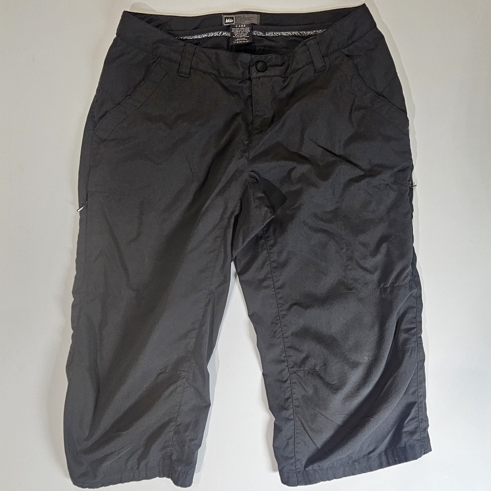 REI Womens Cropped Pants Size 2 Dark Brown Bermuda Length Hiking Gorpcore Bottom